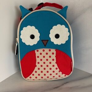 SKIP HOP ZOO - Owl Design Kids Backpack - Blue and Red